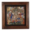 Decorative Persian Framed Tile - Shahnameh Inspired Pattern: Tina