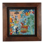 Decorative Persian Framed Tile – Shahnameh Inspired Pattern: War