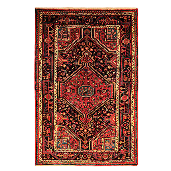 Persian Carpet Intricately Hand-Knotted Tribal Wool Bisheh