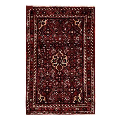 Persian Carpet Intricately Hand-Knotted Medallion Wool Dark Color