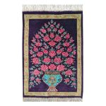 Qom Hand-Knotted Persian Silk Carpet Flower Pot