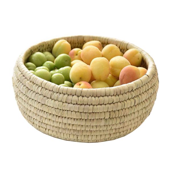 Persian Handwoven Palm Leaf Storage Basket Model Negin