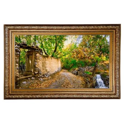 Hand-Knotted Persian Pictorial Rug from Tabriz Depicting Garden