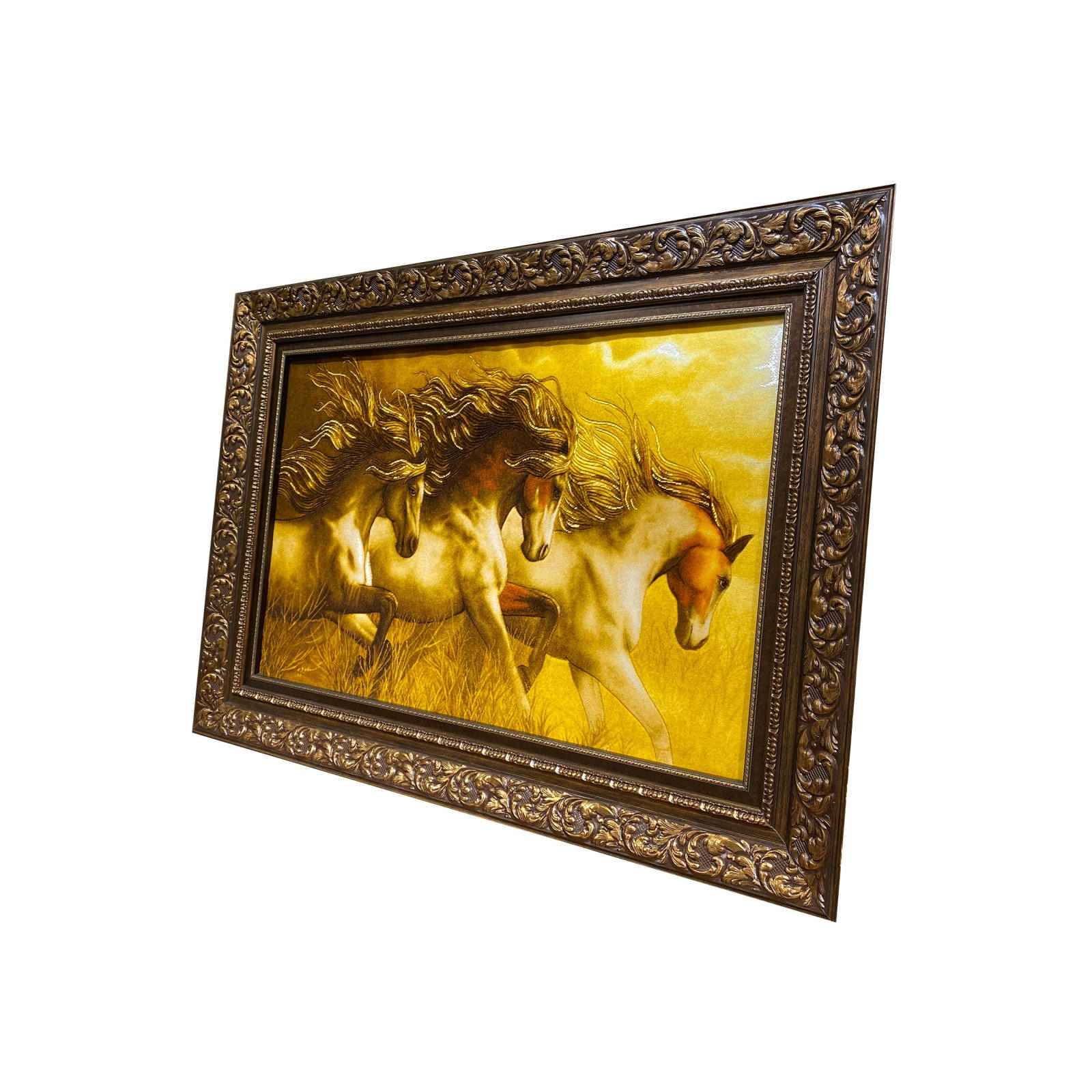 Hand-Knotted Persian Pictorial Rug from Tabriz Depicting Golden Horse