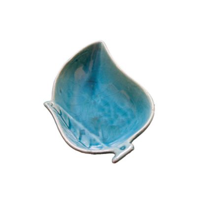 Handmade Decorative Pottery Bowl Model Apple Leaf