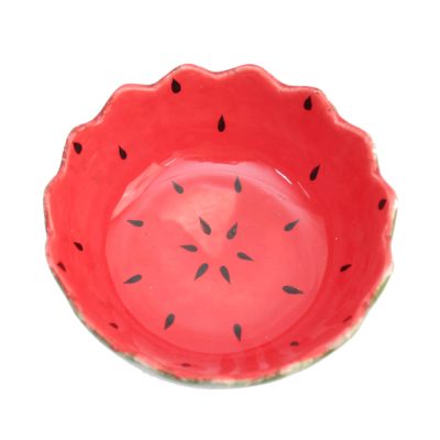 Handmade Decorative Pottery Bowl Model Watermelon