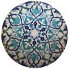 Decorative Pottery Wall Plate Hand-Painted Blue Design