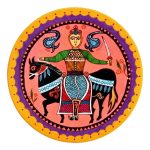 Decorative Pottery Plate Hand-Painted Rajasthani XIII