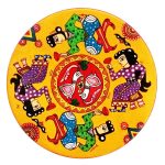 Decorative Pottery Plate Hand-Painted Rajasthani XI