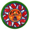 Decorative Pottery Wall Plate Hand-Painted Rajasthani