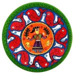 Decorative Pottery Plate Hand-Painted Rajasthani