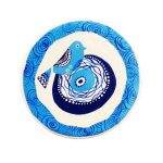 Decorative Pottery Plate Hand-Painted Nazar Bird
