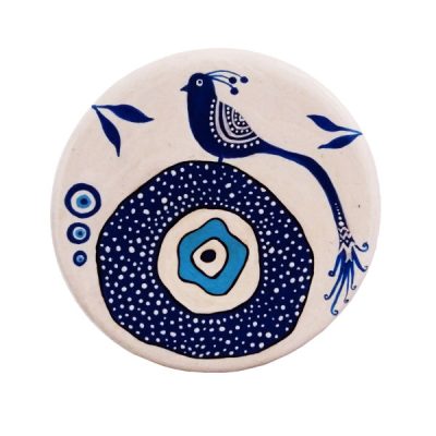 Decorative Pottery Plate Hand-Painted Nazar Bird II