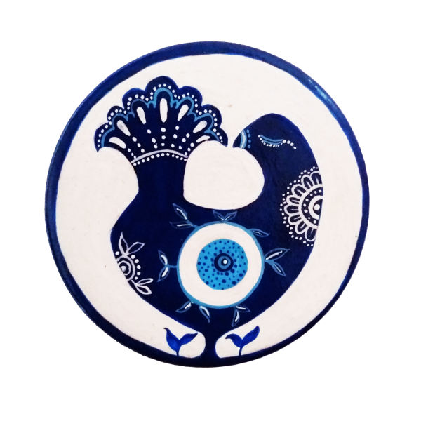 Decorative Pottery Plate Hand-Painted Nazarian