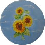 Decorative Pottery Plate Hand-Painted Sunflower II