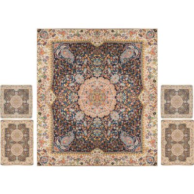 Persian Bedspread Set – Oriental Style Double Size with Termeh Fabric – Paradise