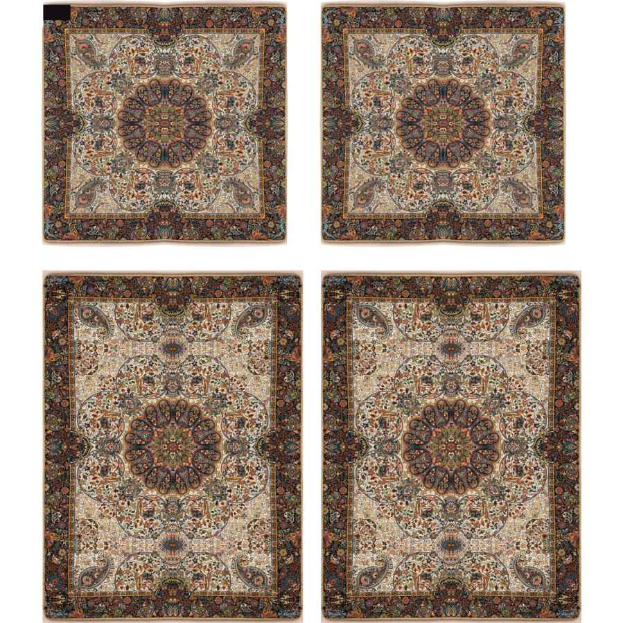 Persian Bedspread Set – Oriental Style Double Size with Termeh Fabric – Afshar