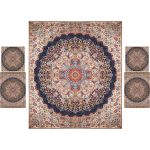 Persian Bedspread Set – Oriental Style Double Size with Termeh Fabric – Ordibehesht