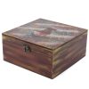 Wooden Box for Gift Giving with Artistic Pattern Tea