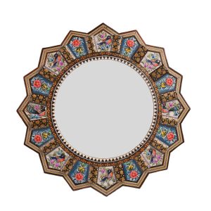 Persian Wooden Khatamkari Mirror Frame Model Gohar