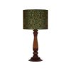 Traditional Wooden Table Lamp with Persian Inspired Lampshade Almasi