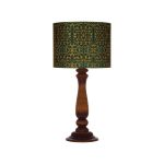 Traditional Wooden Table Lamp with Persian Inspired Lampshade Almasi