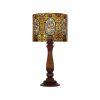 Traditional Wooden Table Lamp with Persian Inspired Lampshade Arami