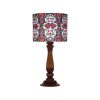 Traditional Wooden Table Lamp with Persian Inspired Lampshade