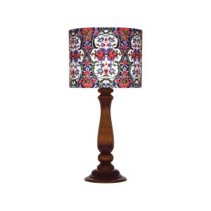 Persian Wooden Table Lamp Model Brown