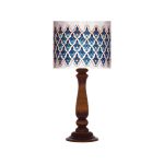 Traditional Wooden Table Lamp with Persian Inspired Lampshade Iblue