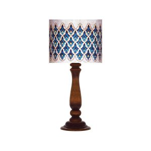 Persian Wooden Table Lamp Model Iblue