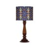 Traditional Wooden Table Lamp with Persian Inspired Lampshade Kabiri