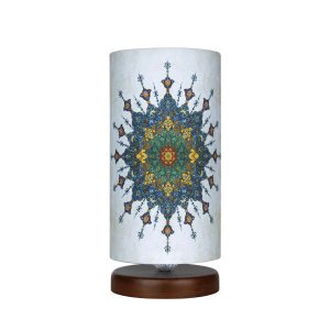 Persian Wooden Table Lamp Model Sarv