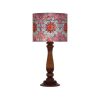 Traditional Wooden Table Lamp with Persian Inspired Lampshade Silva