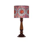 Traditional Wooden Table Lamp with Persian Inspired Lampshade Silva