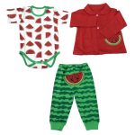 Set of 3 Pieces Baby Clothes Model Yalda Night