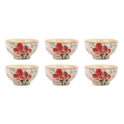 Handcrafted Pottery Bowl – For Yogurt, Desserts, Salad, & Noodles | Bezh (Set of 6)