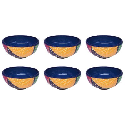 Handcrafted Pottery Bowl – For Yogurt, Desserts, Salad, & Noodles | Darya (Set of 7)