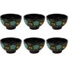 Handcrafted Pottery Bowl - For Yogurt, Desserts, Salad, & Noodles | Navy Blue (Set of 6)