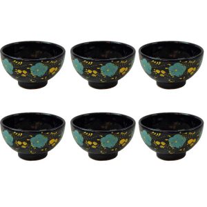 Set of 6 Iranian Pottery Bowls Model Kabir