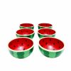 Set of 6 Handmade Decorative Pottery Bowls Watermelon II