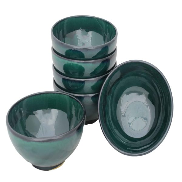 Set of 6 Persian Pottery Dizi Bowls