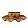 Handcrafted Pottery Bowl - For Yogurt, Desserts, Salad, & Noodles (Set of 7)
