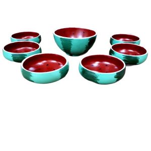 Set of 7 Persian Pottery Bowls Model Yalda