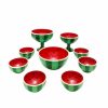 Set of 9 Persian Handmade Decorative Pottery Bowls Model Watermelon