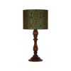 Traditional Wooden Table Lamp with Persian Inspired Lampshade Aseman