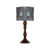 Traditional Wooden Table Lamp with Persian Inspired Lampshade Delban