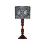 Traditional Wooden Table Lamp with Persian Inspired Lampshade Delban
