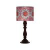 Traditional Wooden Table Lamp with Persian Inspired Lampshade Diba