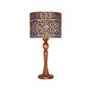 Traditional Wooden Table Lamp with Persian Inspired Lampshade Karimi